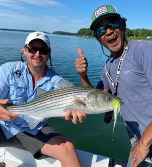 Caught a Stripers fish in Maine, Great Day!